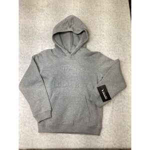 Local Boy Outfitters Youth Embossed Tractor Hoodie Gray Sweatshirt Y-S L0200033